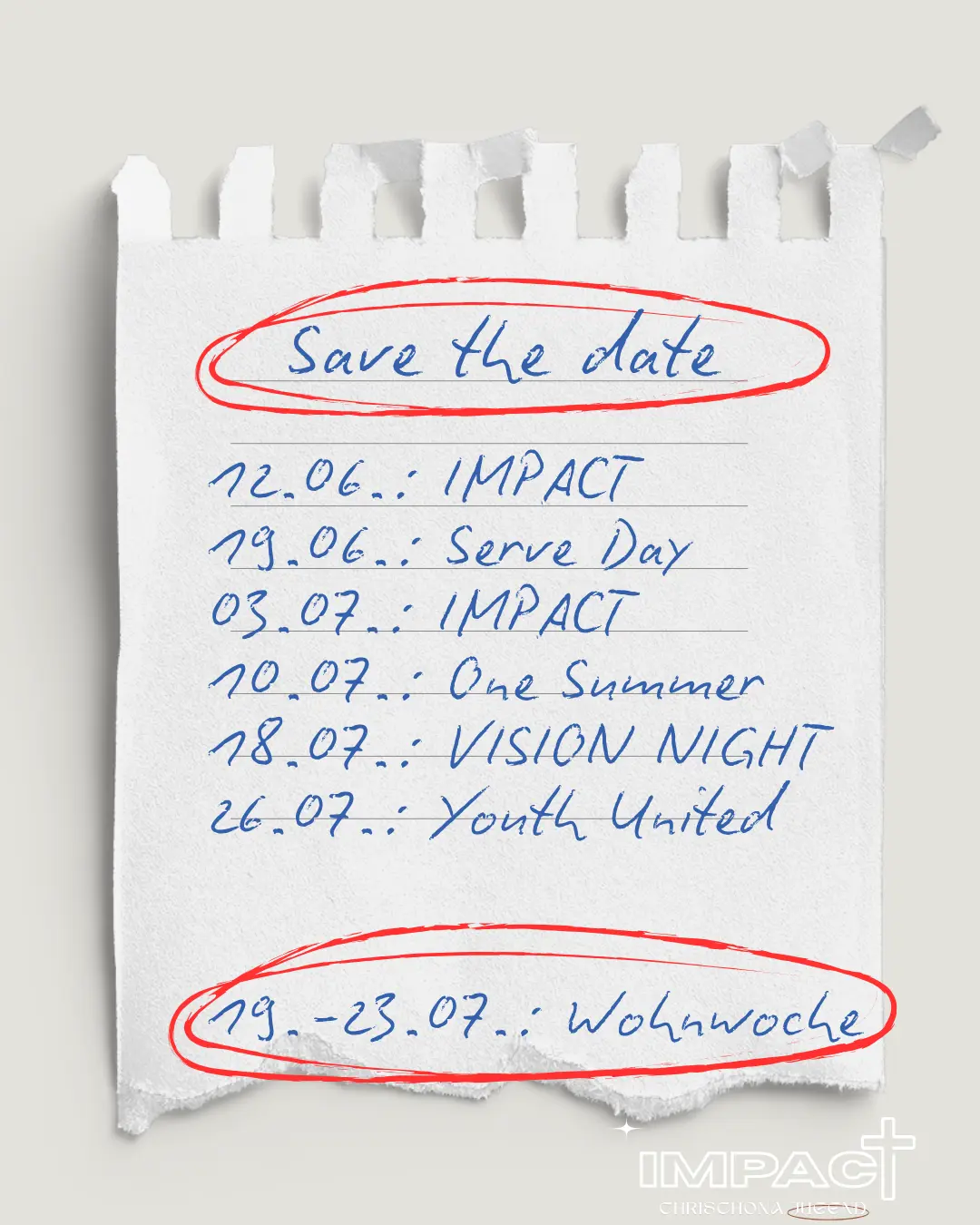 Impact-Termine_2026 Termine Impact bis Sommer